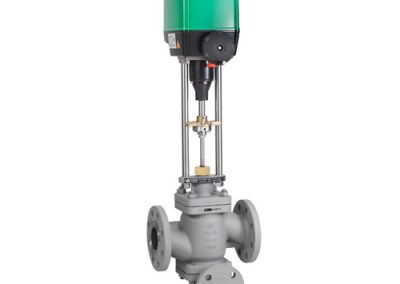 feed water control valve with re-circulation connection